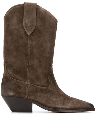 Isabel Marant Suede Western-style Boots - Farfetch