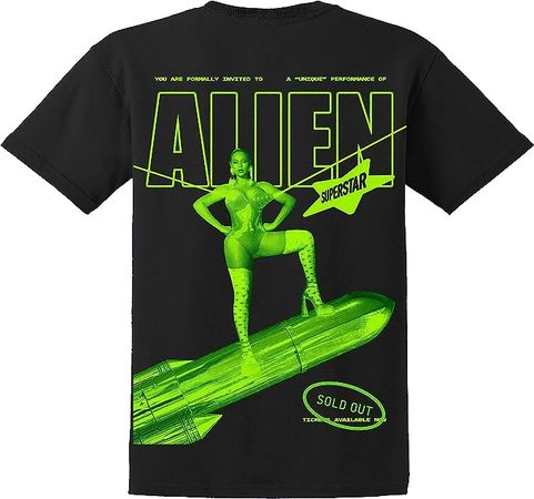 Beyoncé Official Renaissance World Tour Merch Alien Superstar T-Shirt | Amazon.com