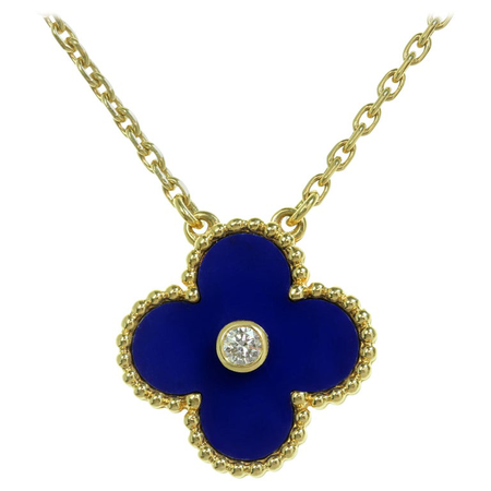Van Cleef & Arpels Alhambra Limited Edition Lapis Lazuli Necklace