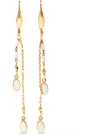 Oscar de la Renta | Dot Leaf gold-tone earrings | NET-A-PORTER.COM