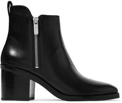 Alexa Leather Ankle Boots - Black