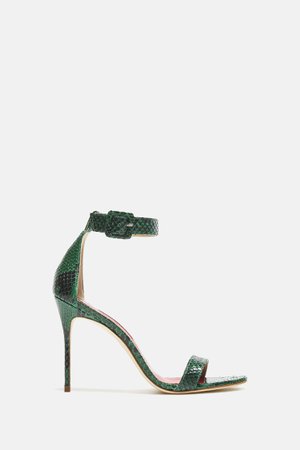 Carolina Herrera, Green Python sandals