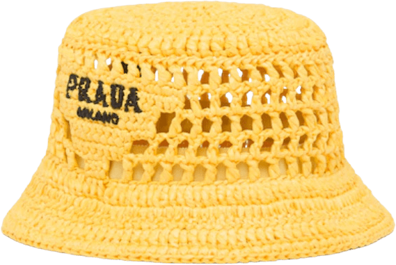 yellow Prada hat