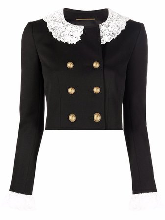 Saint Laurent double-breasted Cropped Jacket - Farfetch