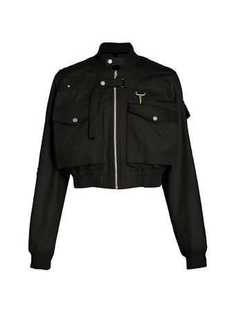 Reese Cooper Cropped Bomber Jacket