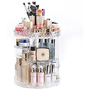 Amazon.com: DreamGenius Makeup Organizer 360-Degree Rotating Adjustable Multi-Function Acrylic Cosmetic Storage: Home & Kitchen