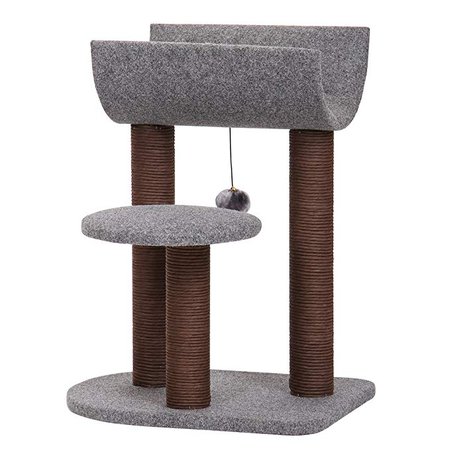 Amazon.com: PetPals Cat Tree Cat Tower for Cat Activity with Scratching Postsand Toy Ball,Gray: Pet Supplies