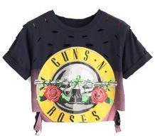 Guns And Roses Crop Top