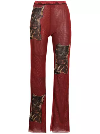 Ottolinger animal-print Flared Trousers - Farfetch