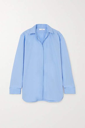 Big Sisea Oversized Cotton-poplin Shirt - Blue