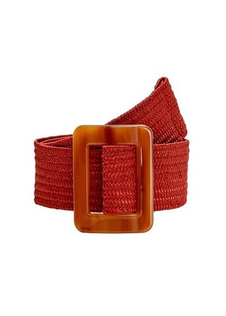 MANGO Braided tortoiseshell-effect belt