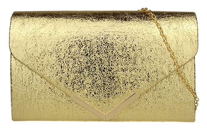 Girly Handbags Crushed Clutch Bag Gold: Handbags: Amazon.com