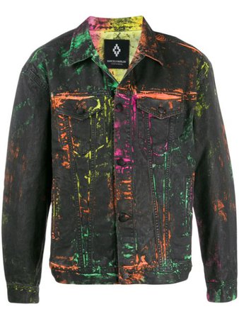 Marcelo Burlon County Of Milan Paint Effect Denim Jacket