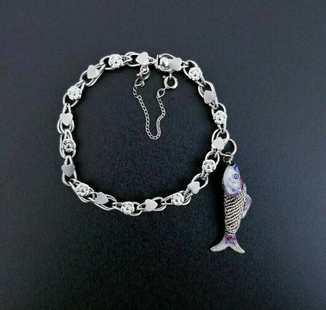 Vintage Koi Fish Bracelet Sterling Silver R Hallmarked | Etsy