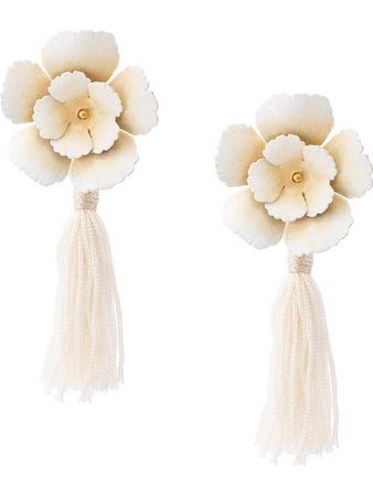 Jennifer Behr Flower tassel earrings