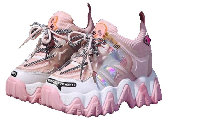 pink sneakers