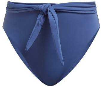 Goldie Tie Waist Bikini Briefs - Womens - Blue