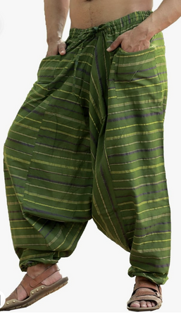 Green harem pants