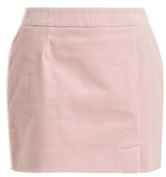 Alexa Velvet Mini Skirt - Womens - Light Pink