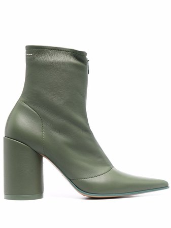 MM6 Maison Margiela Pointed Ankle Boots - Farfetch