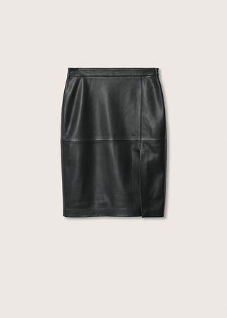 Faux-leather pencil skirt | Mango USA