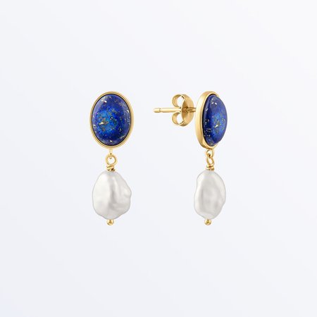 Pearl Drop Earrings - Azul | Ana Luisa Jewelry