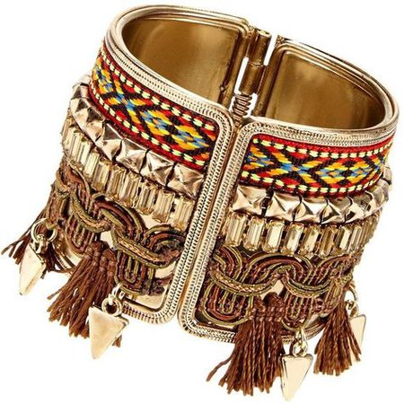 Gold Aztec Bracelet Cuff