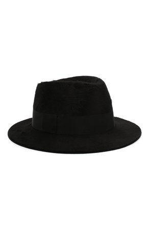Фетровая шляпа SAINT LAURENT черного цвета — купить за 59200 руб. в интернет-магазине ЦУМ, арт. 580332/3YA58