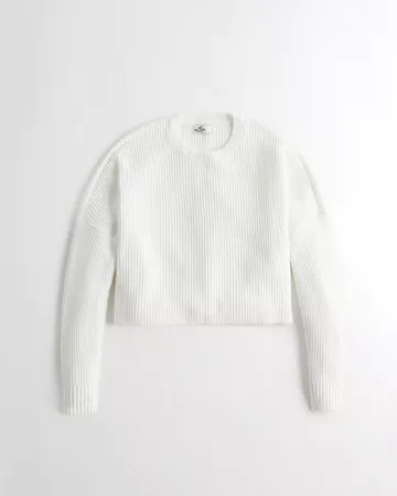 Crop boyfriend sweater