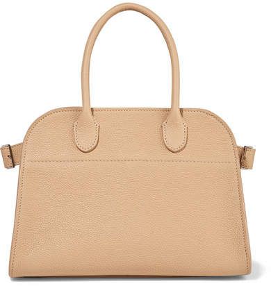 Margaux 10 Buckled Textured-leather Tote - Beige