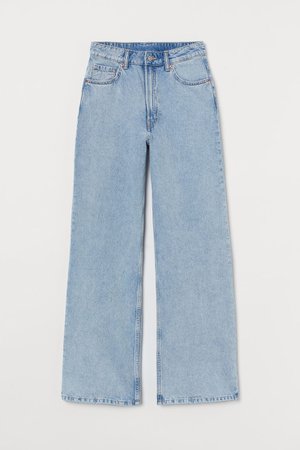 Wide High Jeans - Light denim blue - Ladies | H&M CA