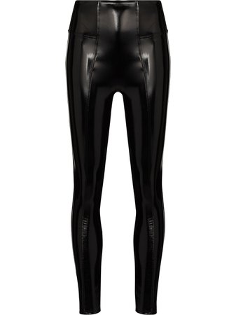 Shop Spanx high-rise faux-leather leggings with Express Delivery - FARFETCH