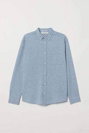 Regular Fit Cotton Shirt - Blue