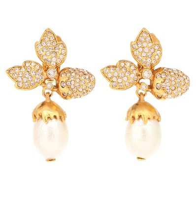 Faux pearl clip-on earrings