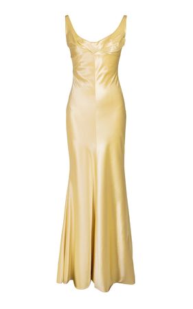 Gianni Versace A/w 1995 Yellow Silk Gown With Twist By Moda Archive X Tab Vintage | Moda Operandi