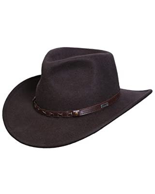 Brown Authentic Wool Felt Soft Cowboy Hat for Men or Women at Amazon Men’s Clothing store