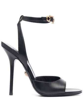 Versace Safety Pin Leather Sandals - Farfetch