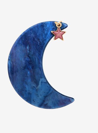 Moon Dangle Star Hair Clip