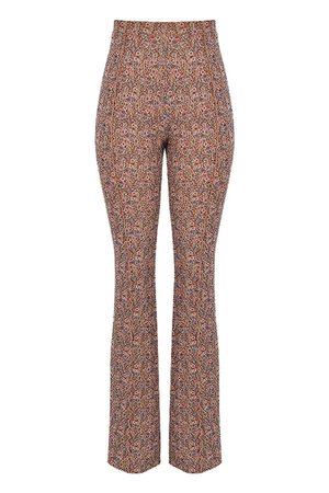'Empower' Ditsy Floral Mesh High Waist Trousers - Mistress Rock