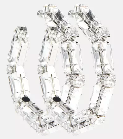 Area - Crystal-embellished hoop earrings | Mytheresa