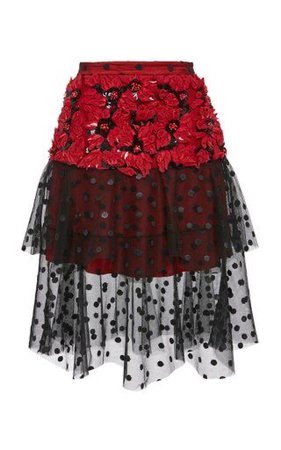 Rodarte Sequin Floral Skirt