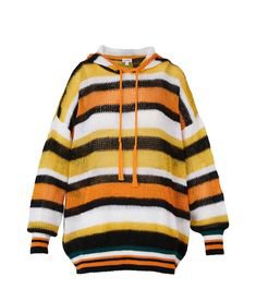 Orange and Yellow Oversize Stripe Hoodie