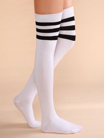 White Knee Socks