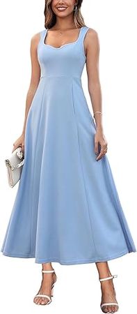 Amazon.com: Brosloth Womens Wedding Guest Dresses Long Sweetheart Neckline Sleeveless Cocktail Dress : Clothing, Shoes & Jewelry