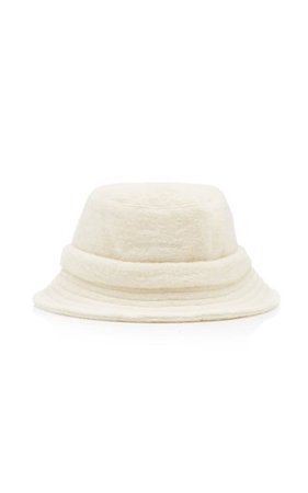 Jacquemus cream wool blend bucket hat