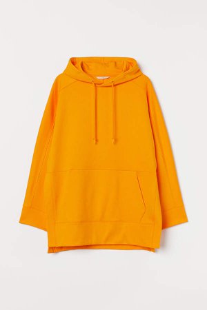 Oversized Hooded Sweatshirt - Orange