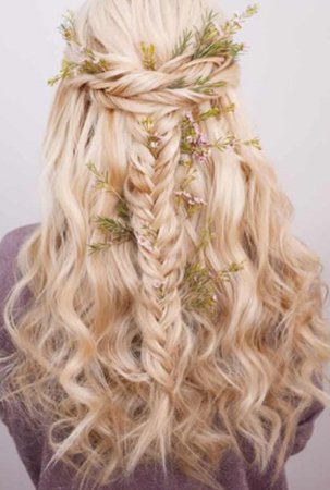 Blonde braided hairstyle