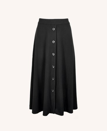 Button Column Midi Skirt | Ann Taylor