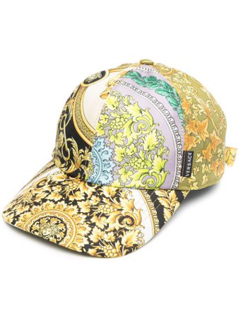 Versace Barocco Mosaic-print Silk Cap - Farfetch