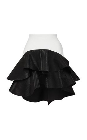 Melding Ruffled Crepe Mini Skirt By Maticevski | Moda Operandi